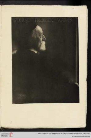 [Eduard J. [Jean] Steichen, I. George Fredrick Watts, photogravure from original negative, reproduced under Steichen’s personal direction]