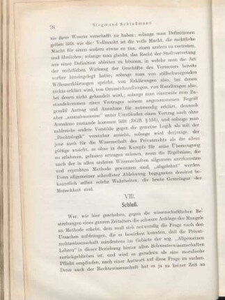 VIII. Schluß.