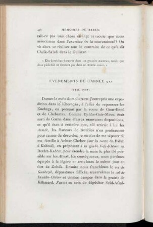 Chapitre XIII. Événements de l'année 912 (1506-1507)