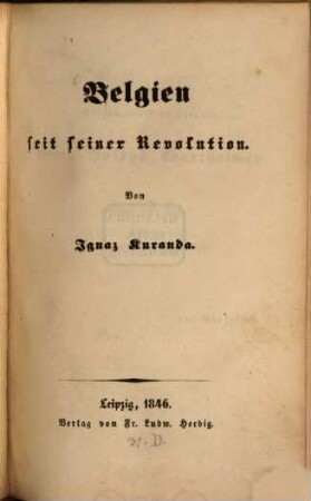 Belgien seit seiner Revolution