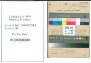 Entnazifizierung Alfred Plenter , geb. 23.04.1909 (Pferdemetzger)
