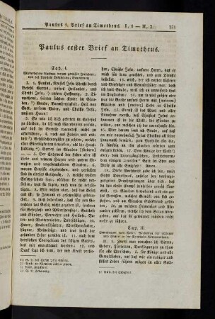 251-255, Paulus erster Brief an Timotheus