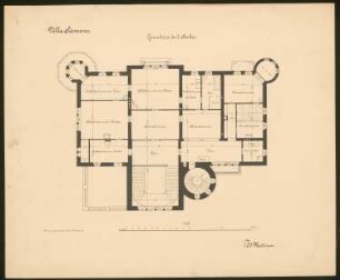 Villa Siemens, Berlin-Wannsee: Grundriss 1. OG 1:100