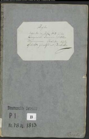 Zivilstandsregister der katholischen Gemeinde Brenken, Kreis Büren (GHT 1813). (Gemeinde: Katholische Gemeinde Bredenborn)