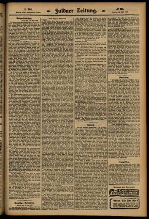 Dritte Ausgabe vom Samstag, den 14. Juni 1913.