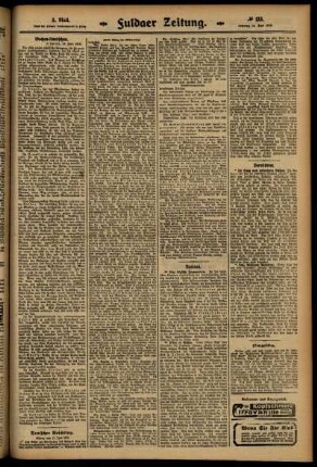Dritte Ausgabe vom Samstag, den 14. Juni 1913.
