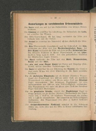 Anmerkungen zu vorstehendem Ortsverzeichnis