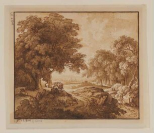 Landschaft mit Kuhherde
