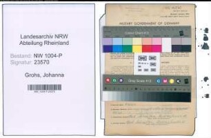 Entnazifizierung Johanna Grohs , geb. 16.12.1893 ()