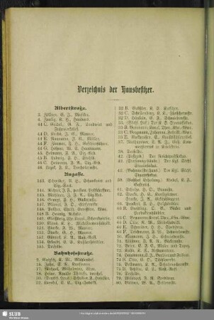 Häuserbuch : Verzeichnis der Hausbesitzer