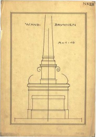 Pfann, Paul; Übungsblätter zur Perspektive - Wandbrunnen (Ansicht)