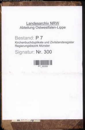 Zivilstandsregister von Dorsten (H 1810). (Gemeinde: Dorsten, Kreis Recklinghausen)