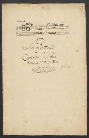 Variationen; cemb; C-Dur; H 65; Wq 118.5