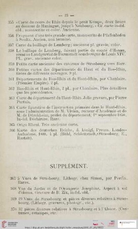 Supplément (Nr. 367 - 378)