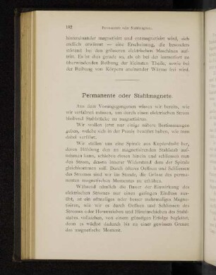 Permanente oder Stahlmagnete.