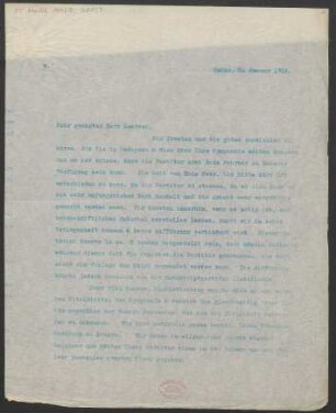 Brief an Erwin Lendvai : 08.01.1910