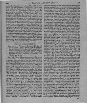 Pölitz, K. H. L.: Die Sprache der Teutschen, philosophisch und geschichtlich für akademische Vorträge und für den Selbstunterricht. Leipzig: Weidmann 1820