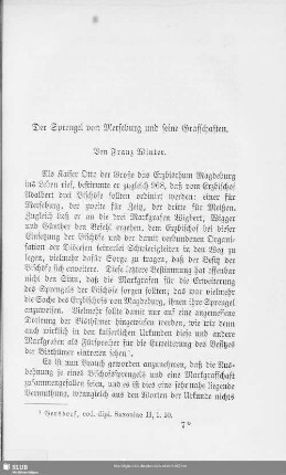 Der Sprengel von Merseburg und seine Grafschaften
