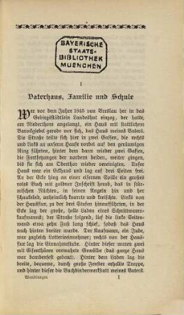 Wandlungen : Lebenserinnerungen, 1