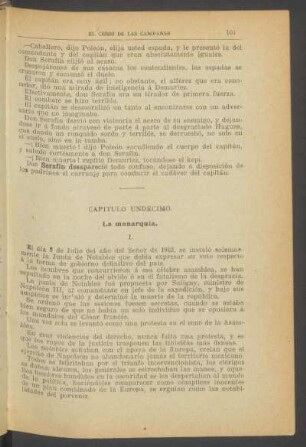 Capítulo undécimo. - La monarquía.