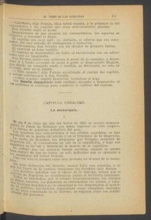 Capítulo undécimo. - La monarquía.