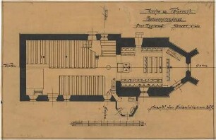 Dolmetsch, Heinrich; Täferrot; Ev. Pfarrkirche, Restaurierung - Alter Zustand (Grundriss EG)