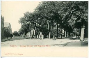 Köslin. Danziger Straße und Rogzower Allee