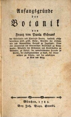 Anfangsgründe der Botanik