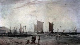 Französische Küste mit Fischerbooten