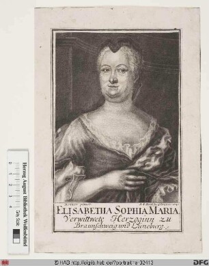 Bildnis Elisabeth Sophie Marie, Herzogin zu Braunschweig-Lüneburg-Wolfenbüttel, geb. Prinzessin von Schleswig-Holstein-Sonderburg-Norburg