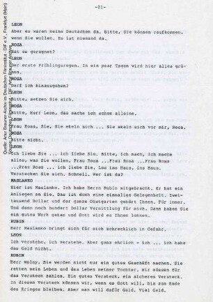 Dialogliste (TV-Fassung, Auszug)