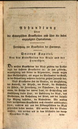 Abhandlung über die chirurgischen Krankheiten und über die dabey angezeigten Operationen, 9