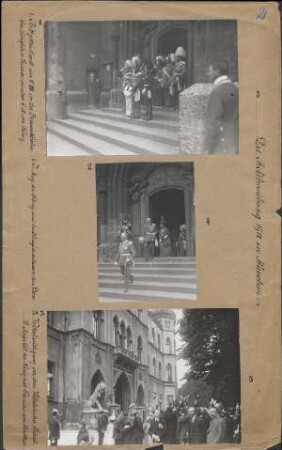 Bittgottesdienst am 05.08.1914 in der Frauenkirche. Die Königlichen Prinzen erwarten S.M. den König