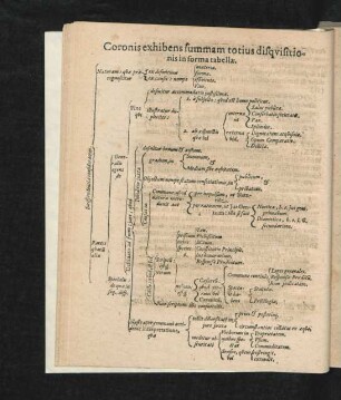 Coronis exhibens summam totius disquisitionis in forma tabella.