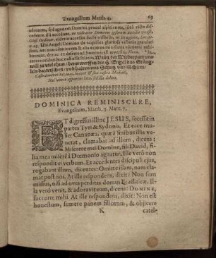 Dominica Reminiscere, Evangelium, Matth. 15. Marc.7.