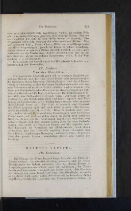 Drittes Kapitel. Die Dentition.
