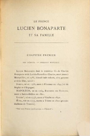 Le prince Lucien Bonaparte et sa famille ̱accompagné douze portraits