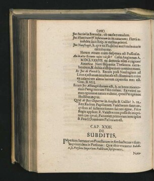 Cap. XXIII. De Subditis.
