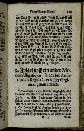 [2. Regula Cœcis oder Virginum...]