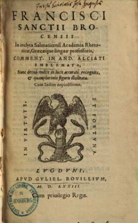 Commentatio in Andr. Alciati emblemata