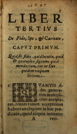 Assertionvm Theologicarvm Sfortiae Pallavicini Sacrae Theologiae Professoris in Collegio Romano Societatis Iesv Libri Qvinqve. 3