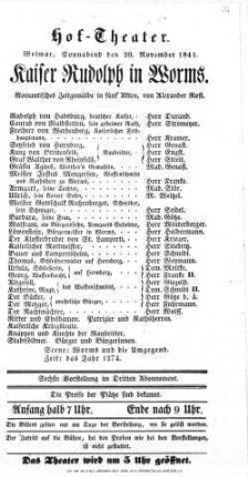Kaiser Rudolph in Worms