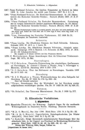 D. Klimatische Verhältnisse.