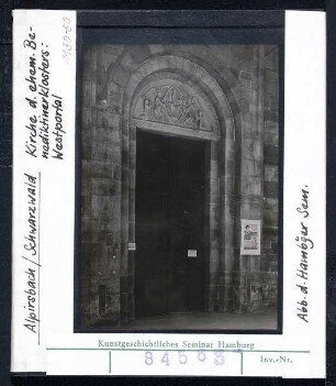 Alpirsbach: Klosterkirche, Westportal