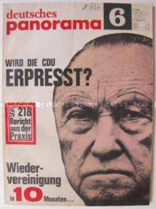 Politisches Magazin "deutsches panorama" u.a. zum § 218 und zur Frage der deutschen Einheit