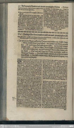 Die Predigten über den hundert und ein und zwantzigsten Psalm