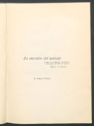 La emoción del paisaje