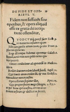 De Fide Et Operibus. V.