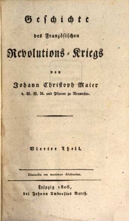 Geschichte des französischen Revolutions-Kriegs, 4