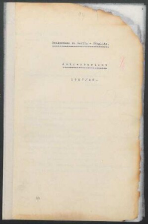 1927/28: Jahresbericht ... - 1927/28